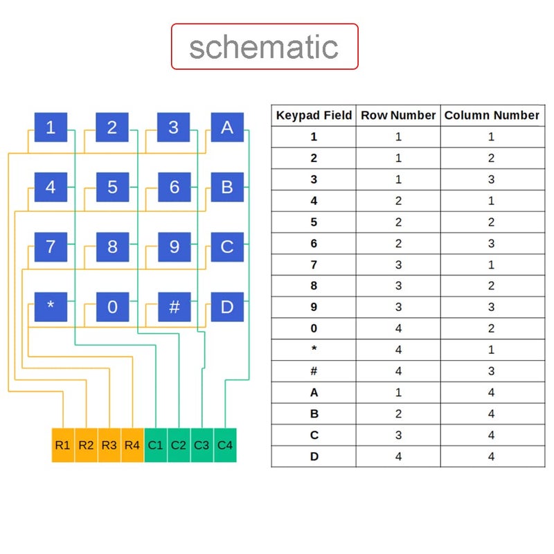 NEXTION 16 Keys Matrix Keypad 4x4 Membrane Keyboard Module Array Switch for Arduino - Image 4